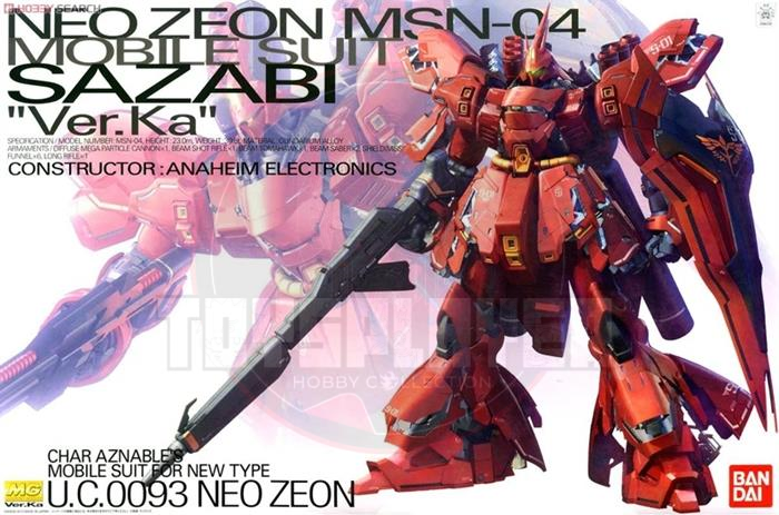 MG 1/100 Gundam Neo Zeon MSN-04 Sazabi Version Ka Scale Model Kit
