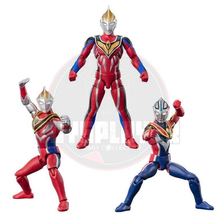 Ultraman ChoDo Alpha Ultraman Gaia Supreme Set of 3 Figures
