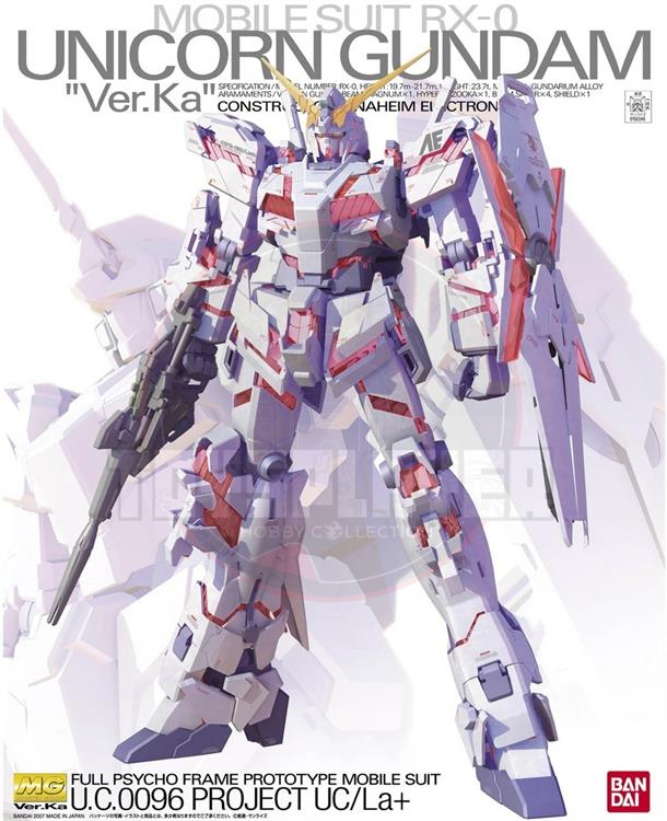 MG 1/100 Unicorn Gundam Ver.Ka Model kits