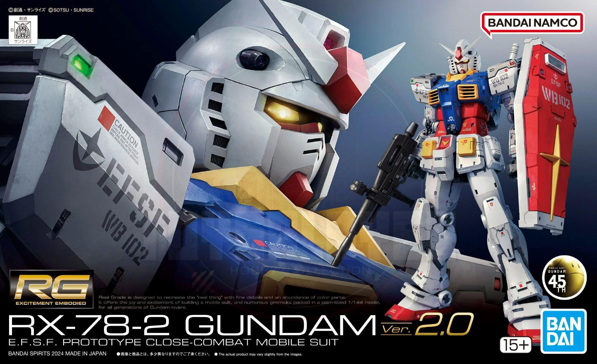 Mobile Suit Gundam RG RX-78-2 Gundam (Ver.2.0) 1/144 Scale Model Kit