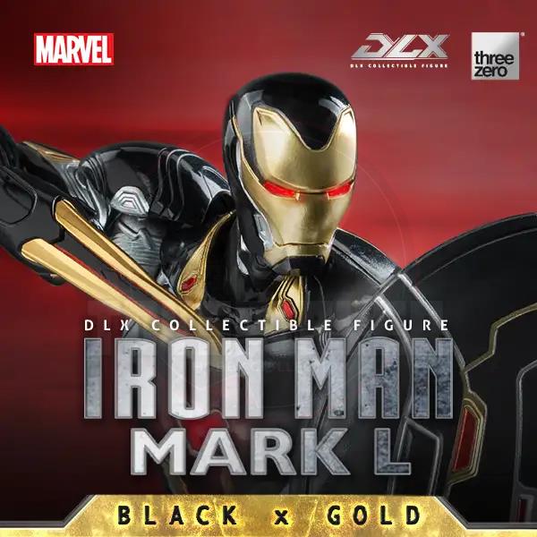 Three Zero DLX Iron Man Mark 50 (Black X Gold) 17cm Action Figure