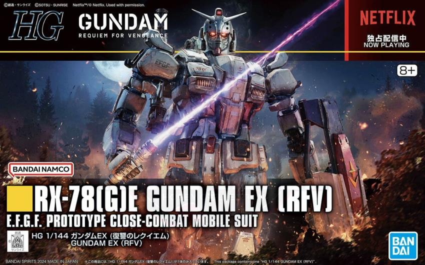 HG 1/144 Gundam EX (Gundam: Requiem for Vengeance) Model Kits